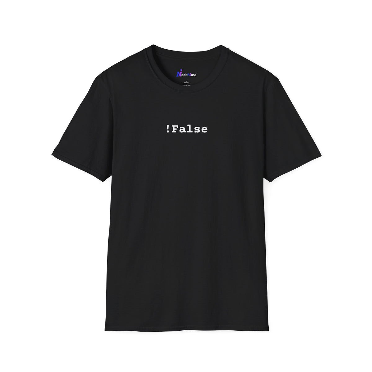 !False Graphic T-Shirt — Minimalist Programmer Tee
