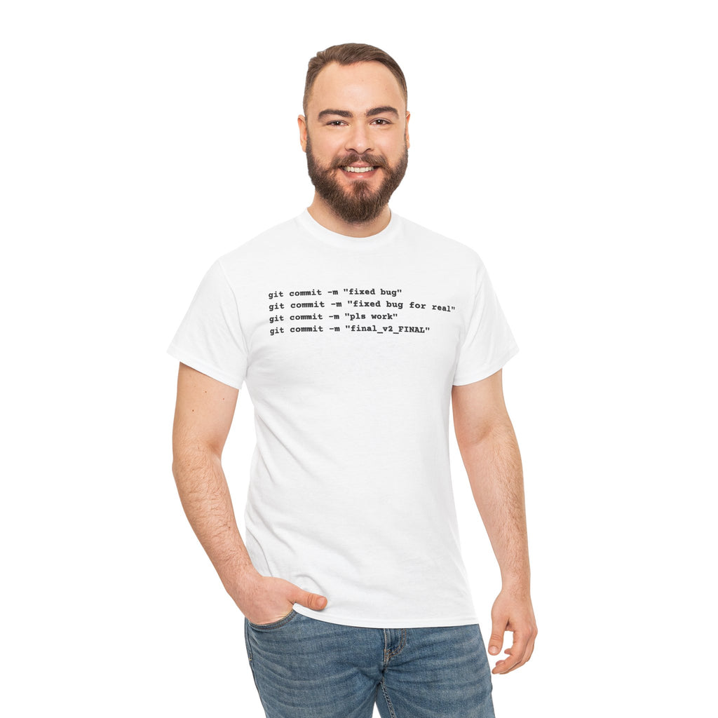 Programmer Tee — "git commit" Coding T-Shirt