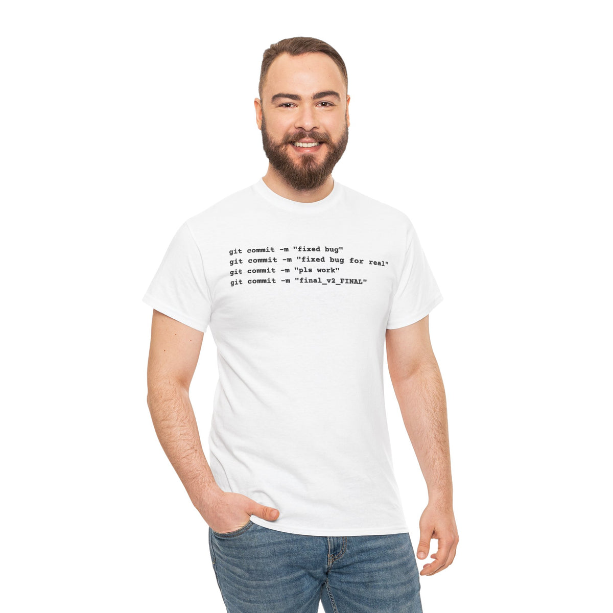 Programmer Tee — "git commit" Coding T-Shirt