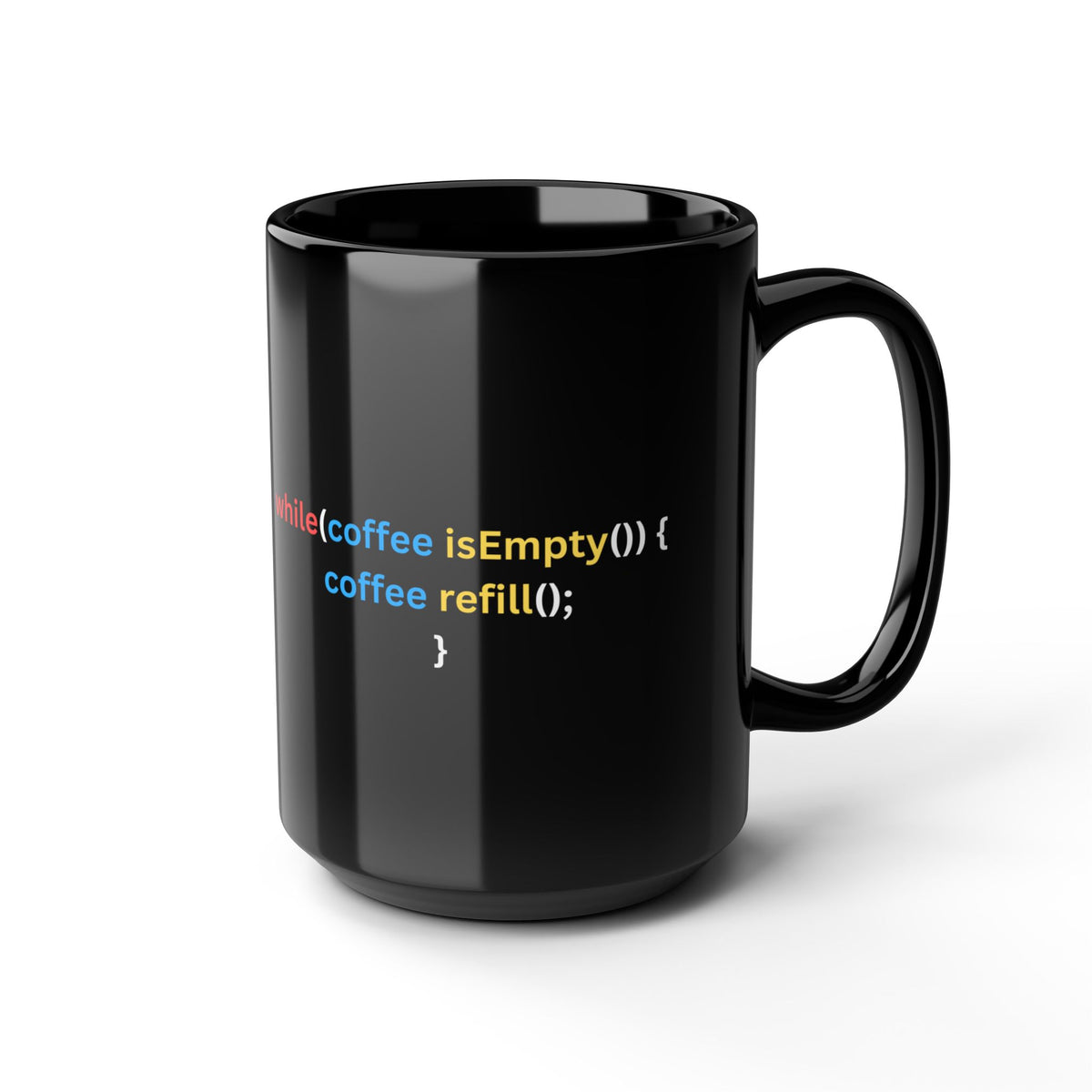 Black coding Mug, 15oz