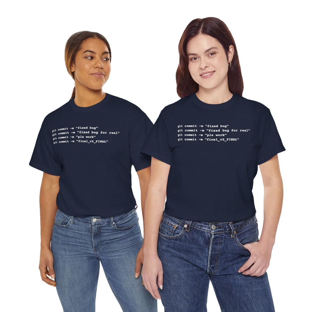 Programmer Tee — "git commit" Coding T-Shirt