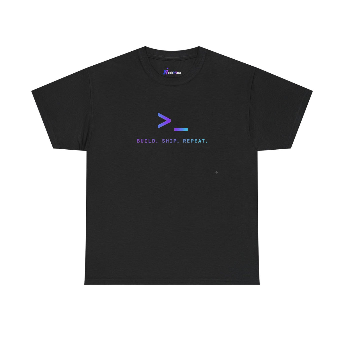 Developer Tee — “Build. Ship. Repeat.” / “Code Create Impact” White Tech T‑Shirt