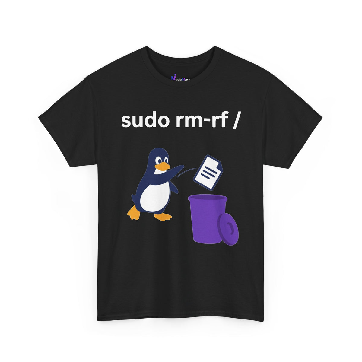 Linux Penguin “sudo rm -rf /” T‑Shirt — Funny Dev Ops Joke Tee