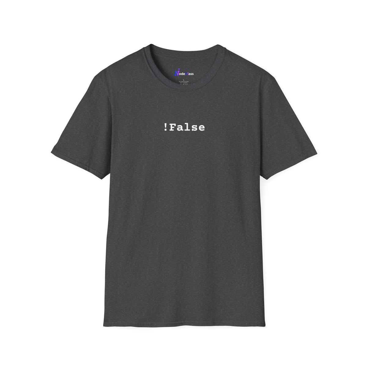 !False Graphic T-Shirt — Minimalist Programmer Tee