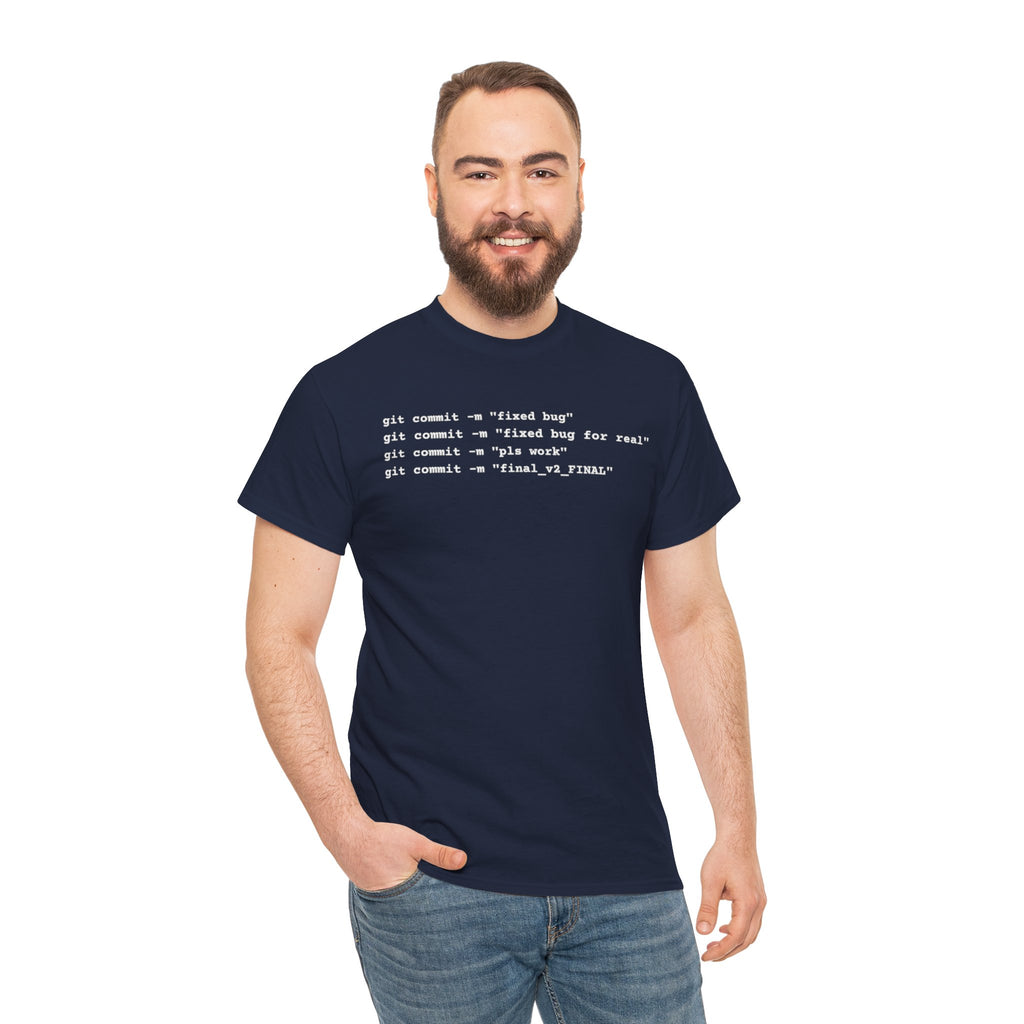 Programmer Tee — "git commit" Coding T-Shirt