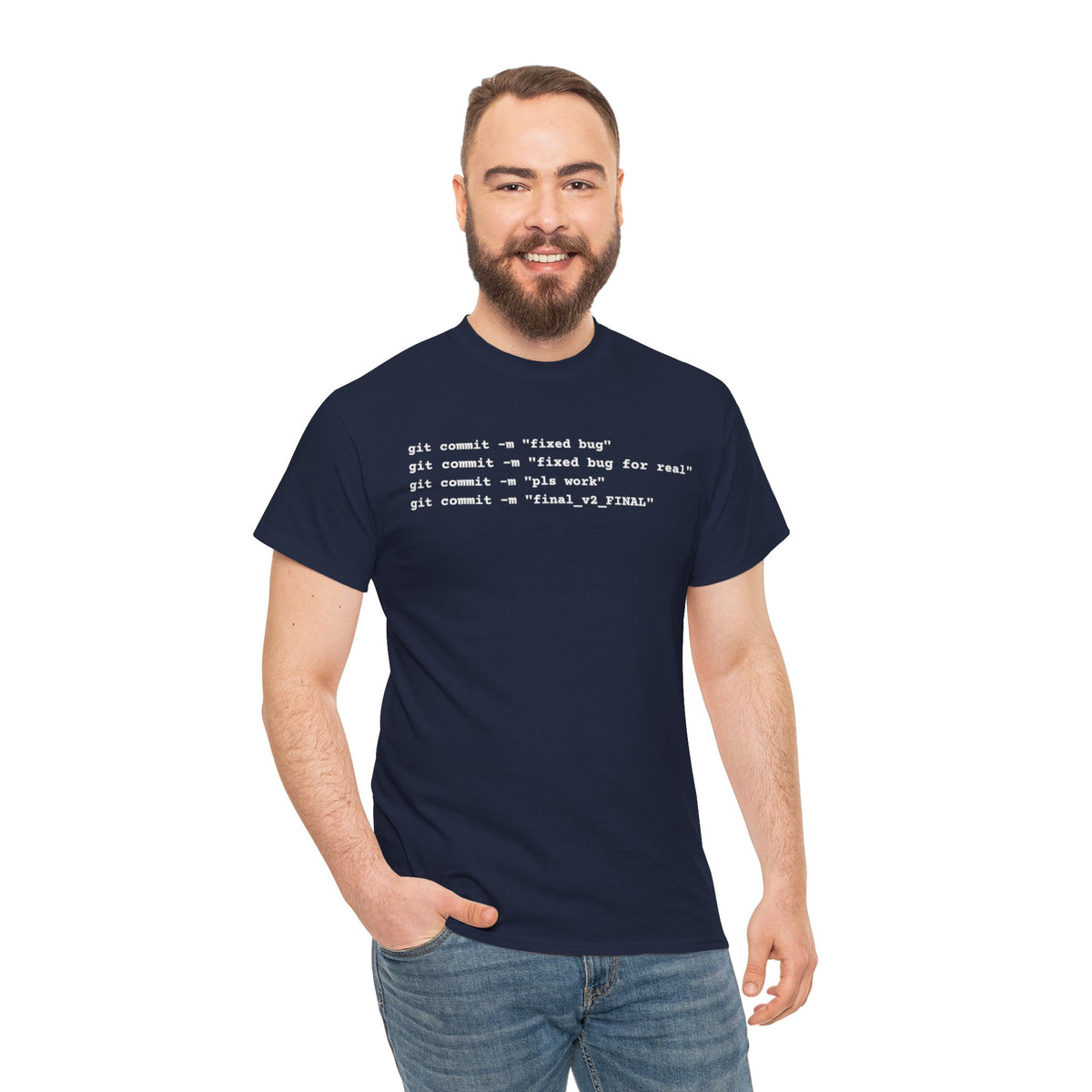 Programmer Tee — "git commit" Coding T-Shirt