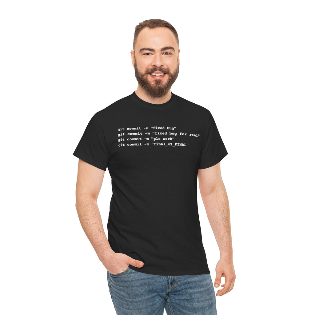 Programmer Tee — "git commit" Coding T-Shirt