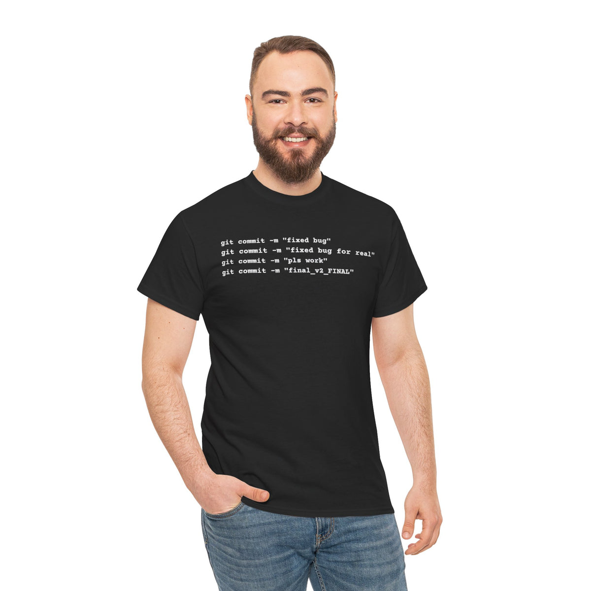 Programmer Tee — "git commit" Coding T-Shirt