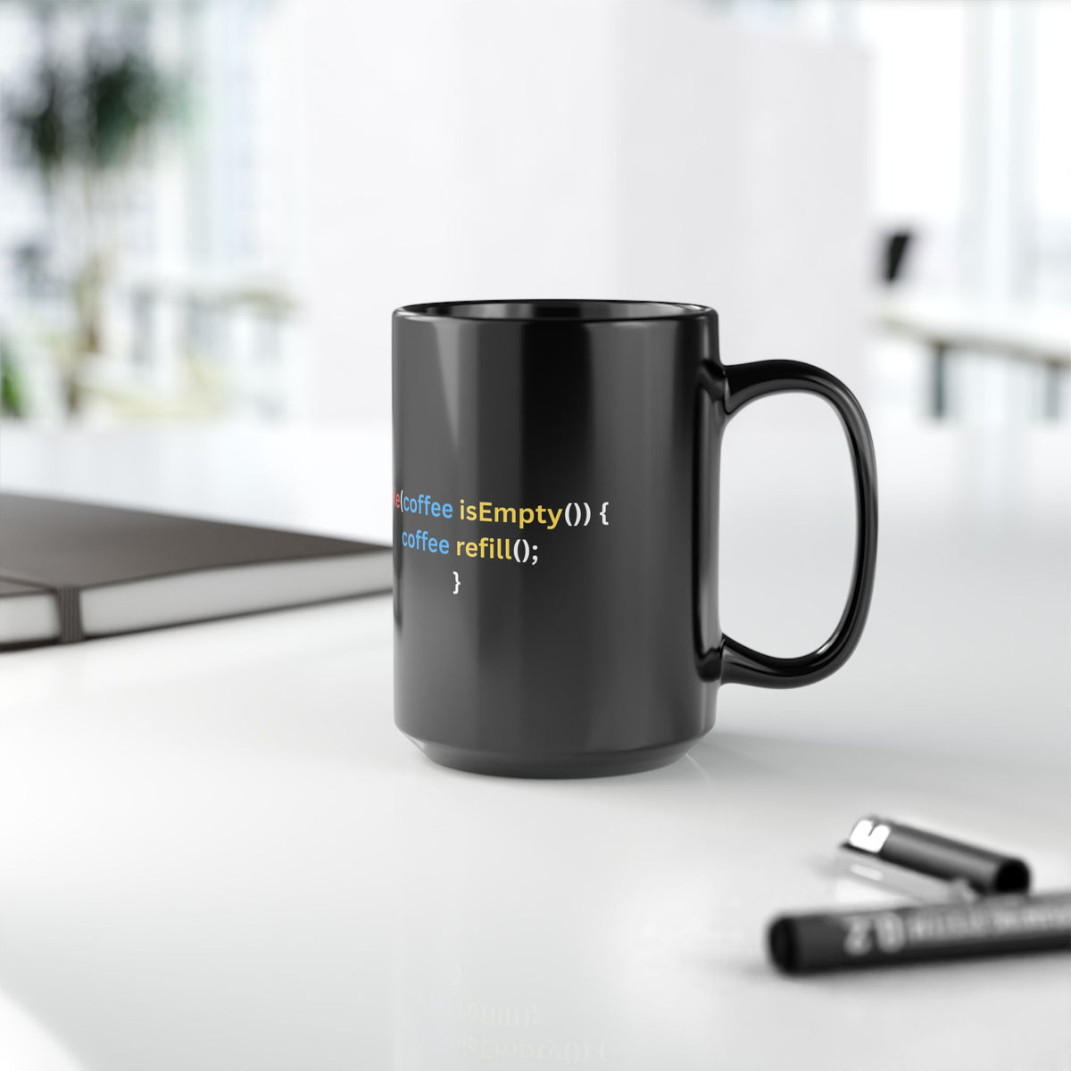 Black coding Mug, 15oz