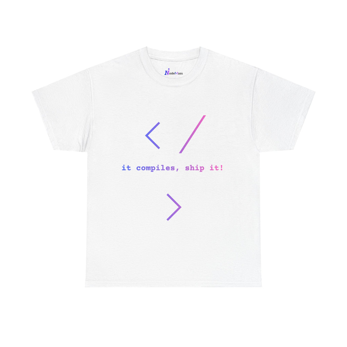 Coder Tee — "It compiles, ship it!" Minimalist Developer T‑Shirt