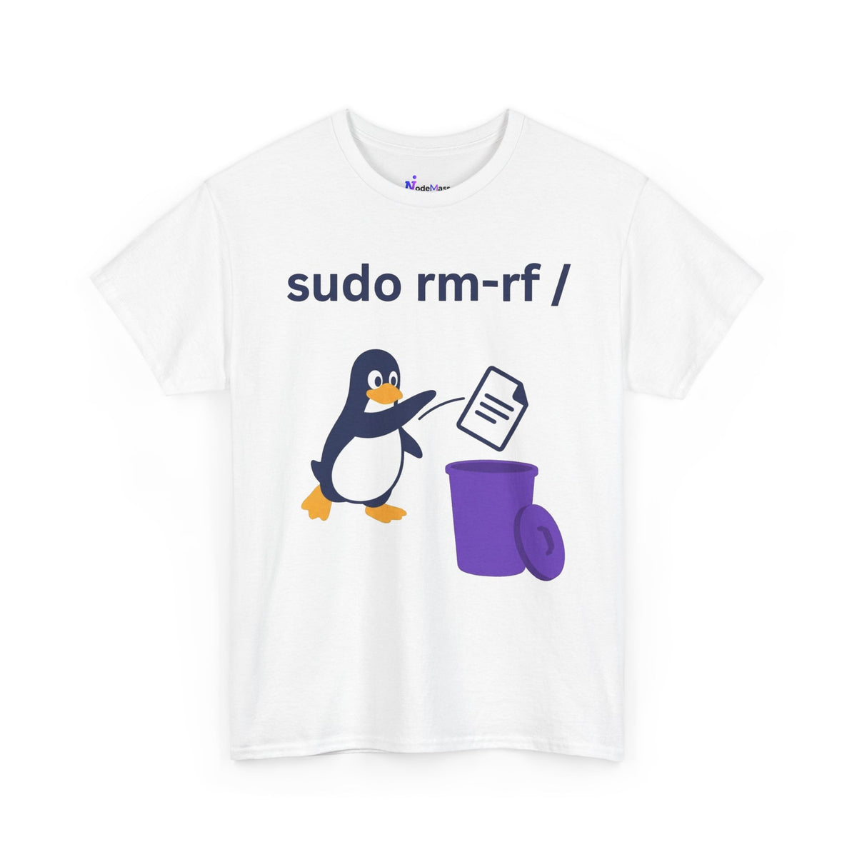 Linux Penguin “sudo rm -rf /” T‑Shirt — Funny Dev Ops Joke Tee