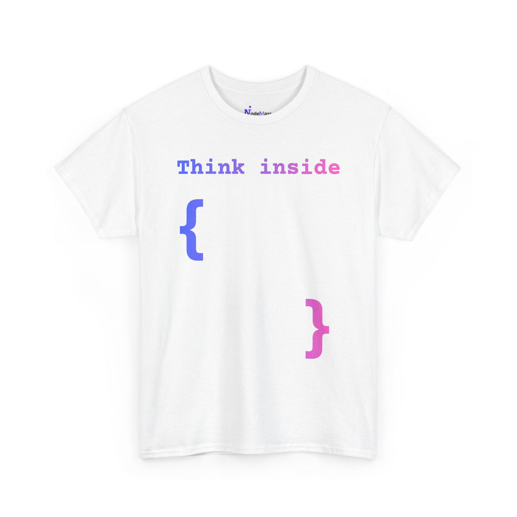 T-Shirt mit Spruch „Think Inside Braces“
