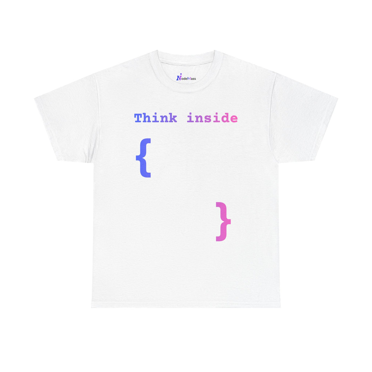T-Shirt mit Spruch „Think Inside Braces“