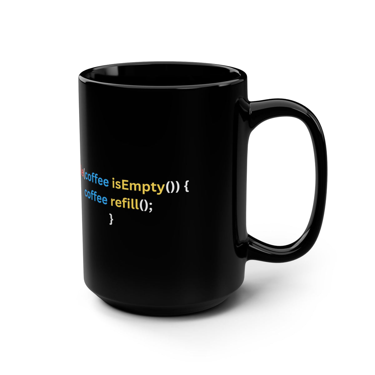 Black coding Mug, 15oz