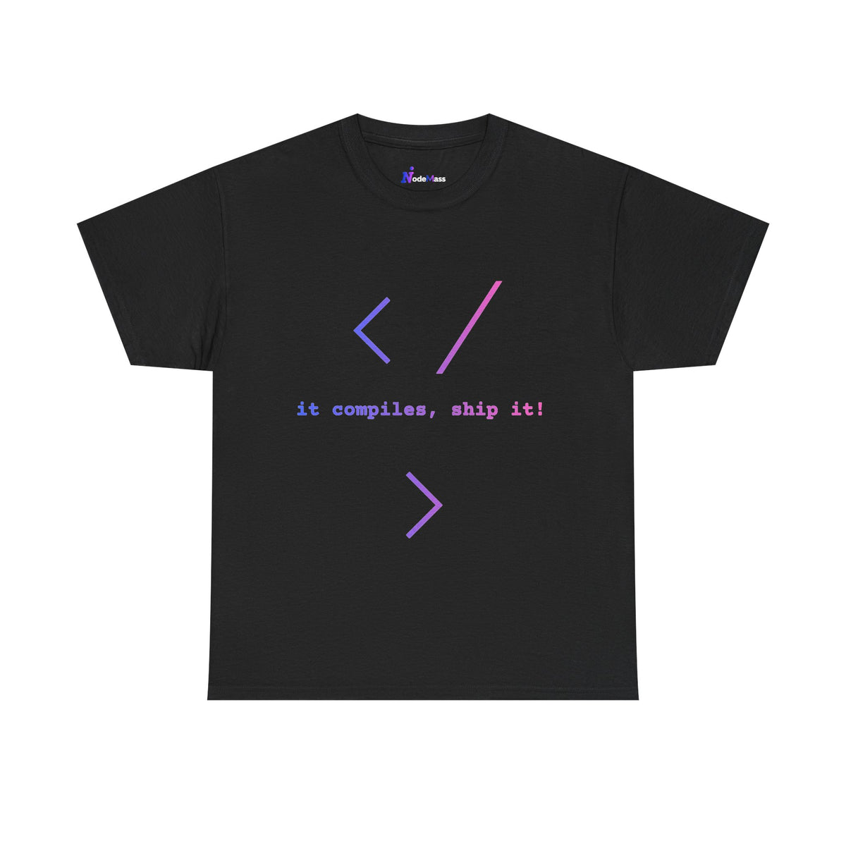Coder Tee — "It compiles, ship it!" Minimalist Developer T‑Shirt