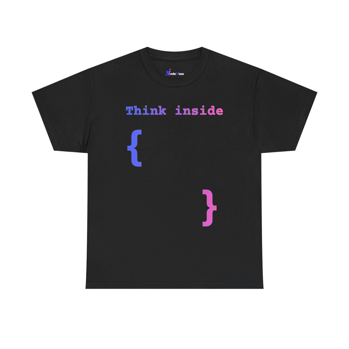 T-Shirt mit Spruch „Think Inside Braces“