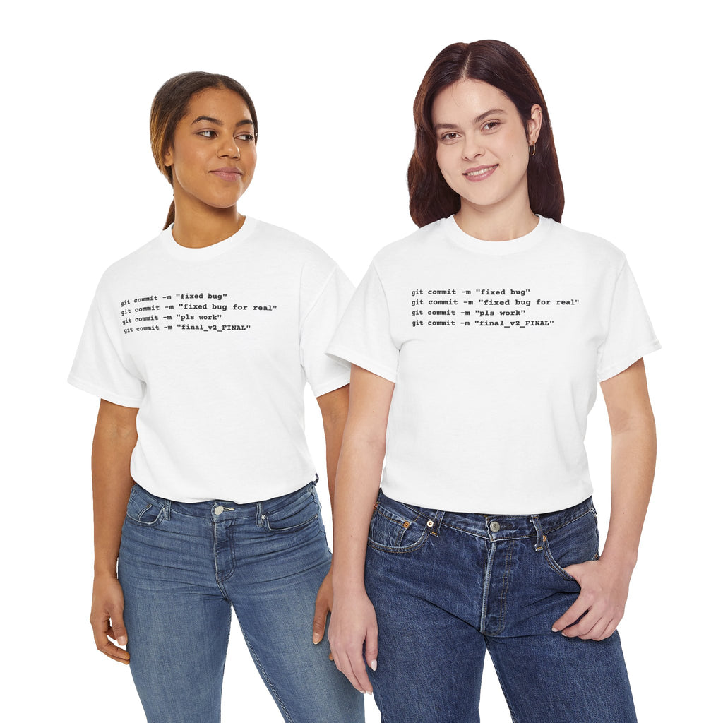 Programmer Tee — "git commit" Coding T-Shirt